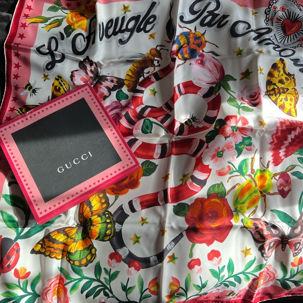 Gucci 100% Silk Scarf